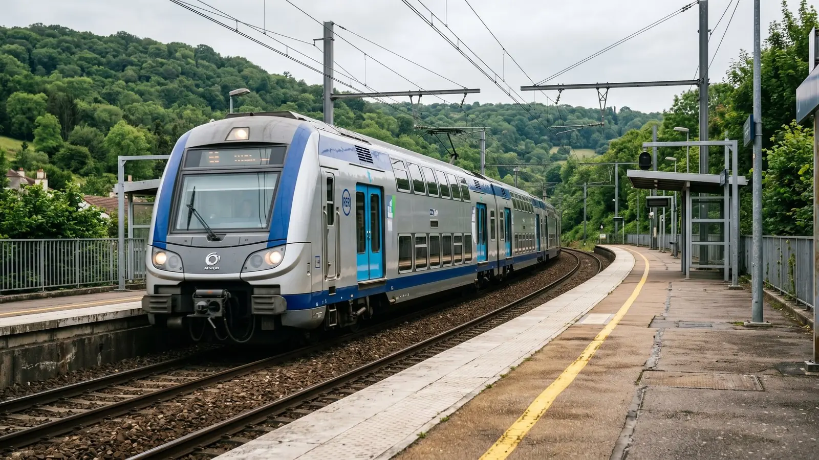 train européen entrant en gare